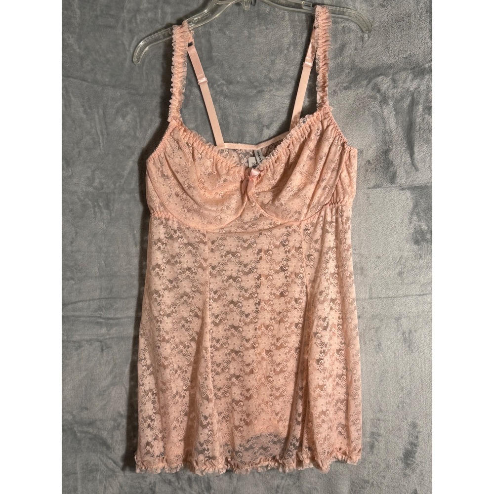 Torrid Curves Pink Floral Lace Babydoll Chemise Underwire NWT Size‎ 2 2X
